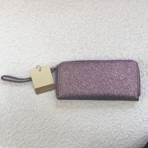 Purple Sparkly Zip Around Wallet